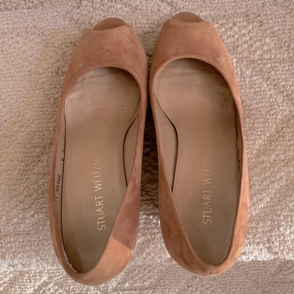 EUC Stuart Weitzman Wedge peep toe shoes - Picture 3 of 6